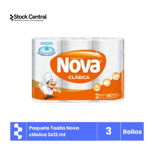 toalla nova naranja 12mt