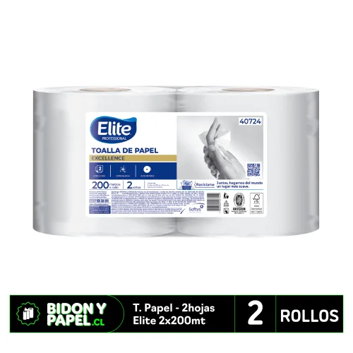 T. Papel Elite 2x200mt - 2hojas