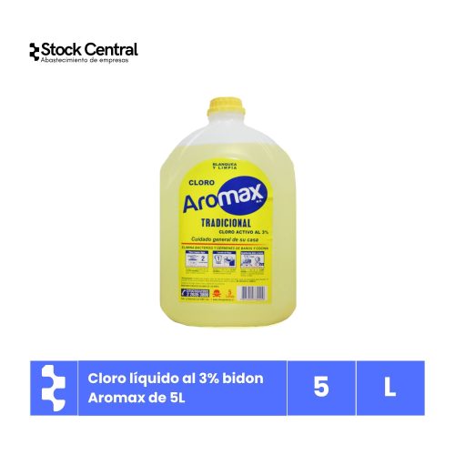 Cloro líquido al 3% - Aromax - 5 L