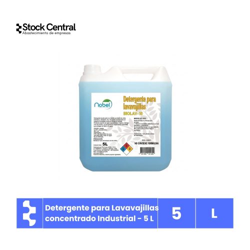 Detergente para lavavajillas - Nobel - 5 L