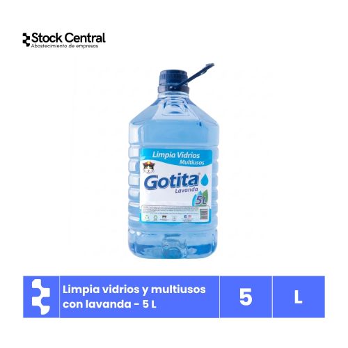 Limpiavidrio y Multiuso con lavanda - Gotita - 5 L