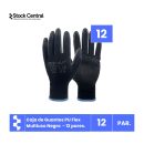 Caja de Guantes PU Flex Multiuso Negro - 12 pares