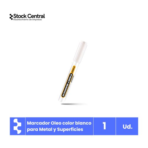 Marcador Oleo color blanco para Metal y Superficies