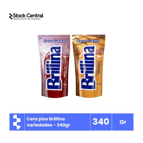 Cera para piso - amarillo / tierra roja - Brillina - 340 g