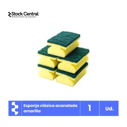 Esponja clásica acanalada amarilla