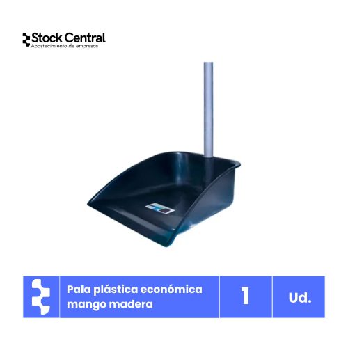 Pala plástica económica mango madera