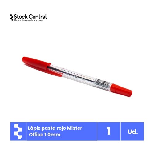 lapiz pasta rojo Mister Office 1.0mm