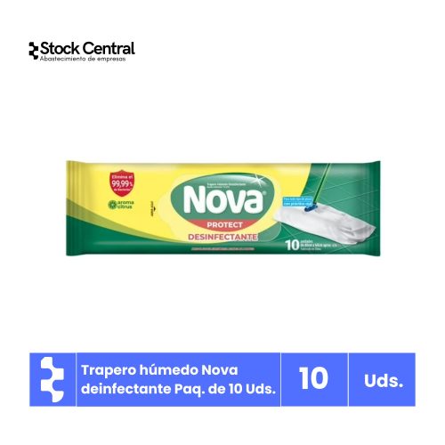 Trapero húmedo desinfectante - Nova - 10 Unidades